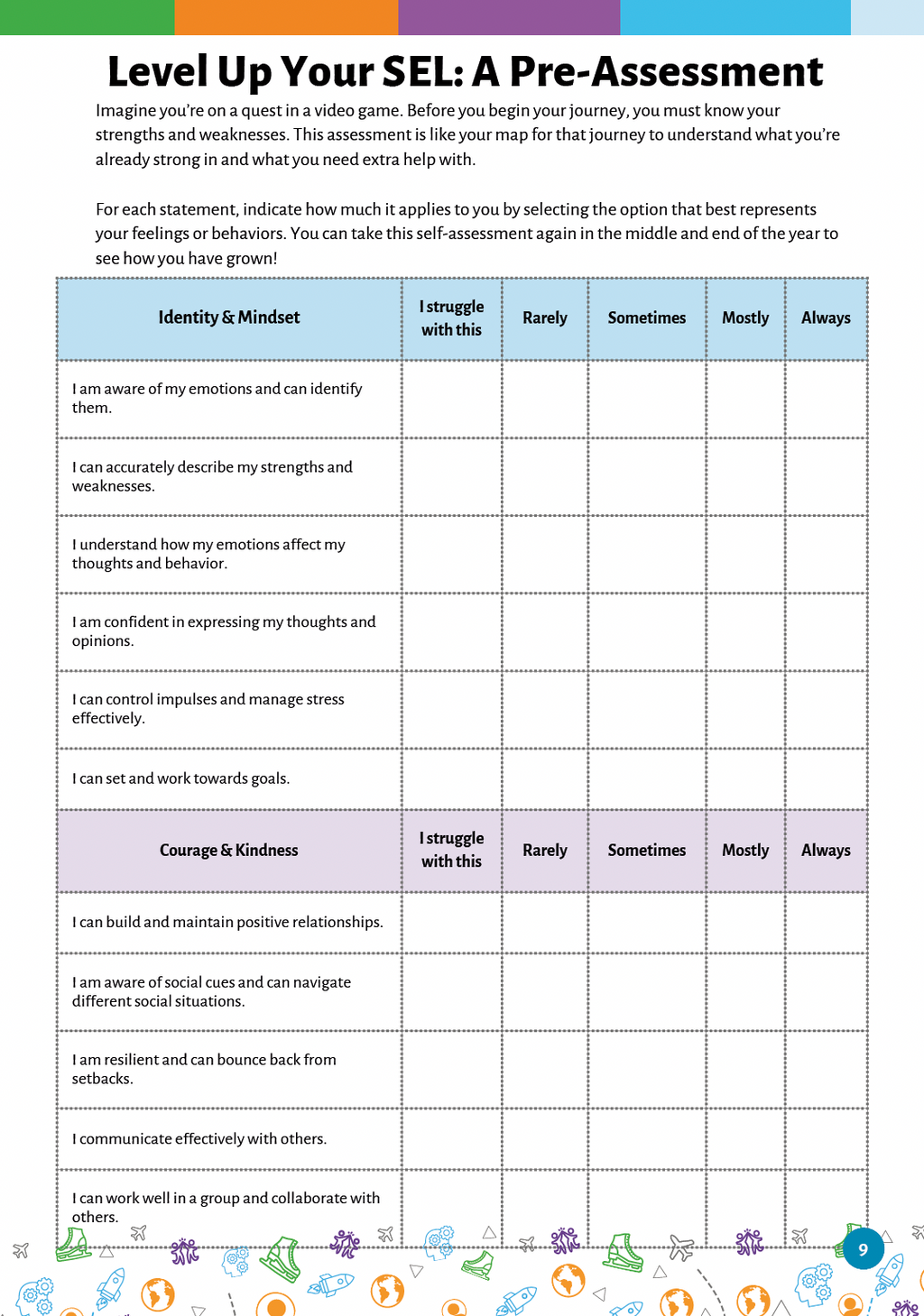 Social Emotional Learning Classroom Workbook - Grade 7, 2nd edition